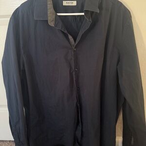 Kenneth Cole Reaction Super Slim Fit Shirt in Navy Blue